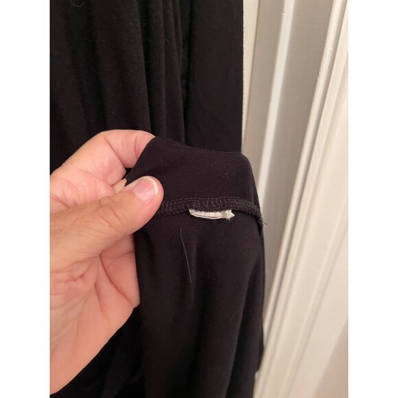 Asymmetrical Black Tunic Dress By Chicos Size 3 Whimsy Goth, Flowing‎ - Picture 13 of 13